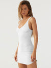 Scoop Neck Wide Strap Mini Dress